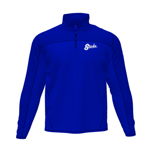 [CUS-DFW-QTRZ-PER-LSL-RYL-AS-LOGO1] Quarter Zip Pullover (Adult S, Royal, Logo 1)