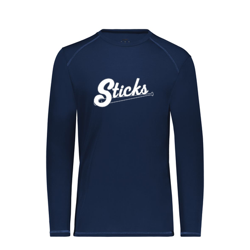 [6845.065.S-LOGO1] Men's SoftTouch Long Sleeve (Adult S, Navy)