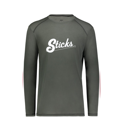 [6845.98D.S-LOGO1] Men's SoftTouch Long Sleeve (Adult S, Gray)