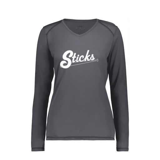 [6847.98D.XS-LOGO1] Women's SoftTouch Long Sleeve (Female Adult XS, Gray)