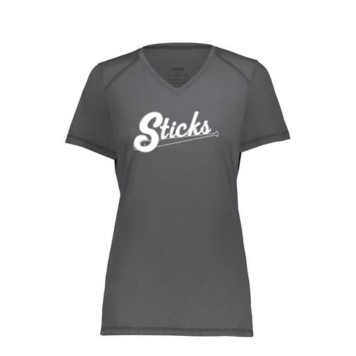 [6844.98D.XS-LOGO1] Women's SoftTouch Short Sleeve (Female Adult XS, Gray)