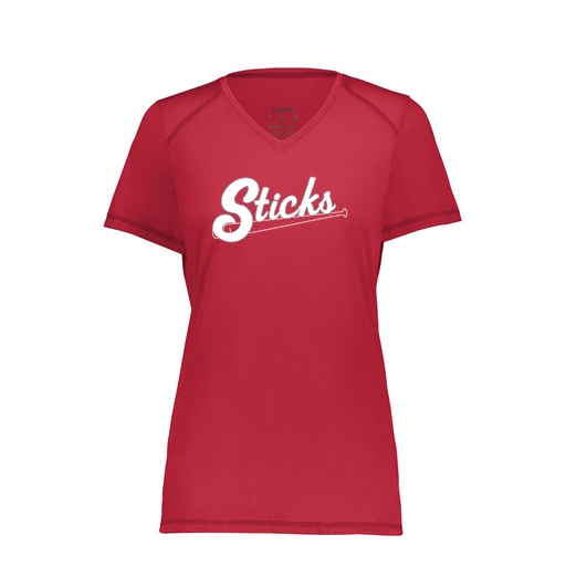 [6844.083.XS-LOGO1] Women's SoftTouch Short Sleeve (Female Adult XS, Red)