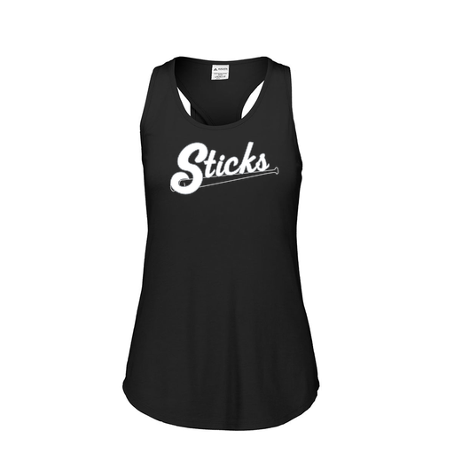 [3078.K94.S-LOGO1] Ladies Tri Blend Tank Top (Female Adult S, Black)