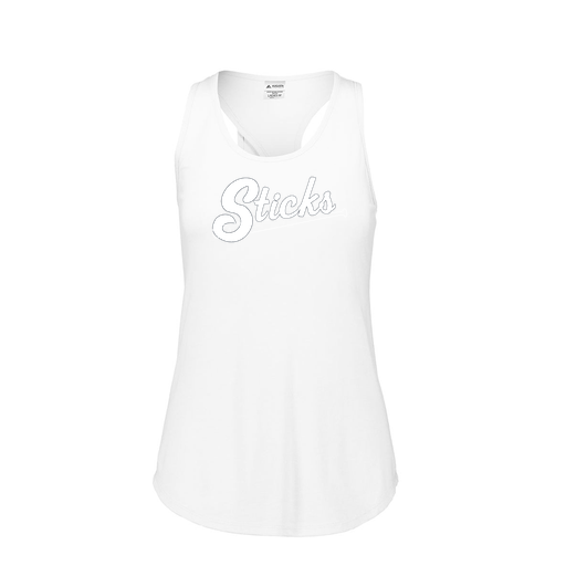 [3078.005.S-LOGO1] Ladies Tri Blend Tank Top (Female Adult S, White)