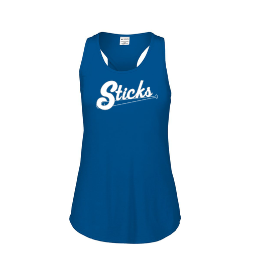 [3078.U55.S-LOGO1] Ladies Tri Blend Tank Top (Female Adult S, Royal)