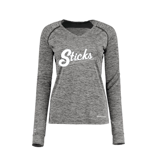 [222770.K94.XS-LOGO1] Ladies Electric Long Sleeve Shirt (Female Adult XS, Black)