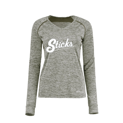 [222770.K94.XS-LOGO1] Ladies Electric Long Sleeve Shirt (Female Adult XS, Gray)