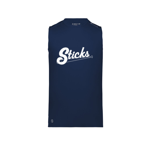 [222593.065.S-LOGO1] Men's CoolDry TankTop (Adult S, Navy)