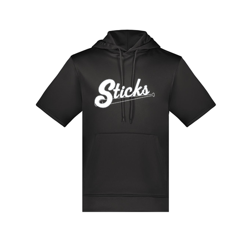 [6871.080.S-LOGO1] Men's Dri Fit Short Sleeve Hoodie (Adult S, Black)