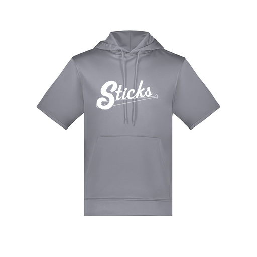 [6871.059.S-LOGO1] Men's Dri Fit Short Sleeve Hoodie (Adult S, Gray)
