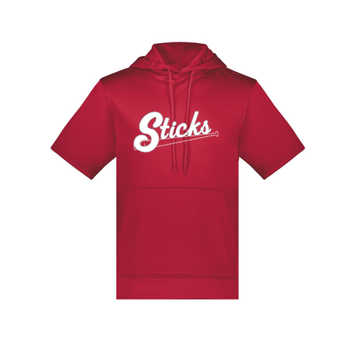 [6871.083.S-LOGO1] Men's Dri Fit Short Sleeve Hoodie (Adult S, Red)