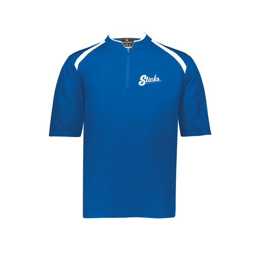 [229581-AS-RYL-LOGO1] Men's Dugout Short Sleeve Pullover (Adult S, Royal)