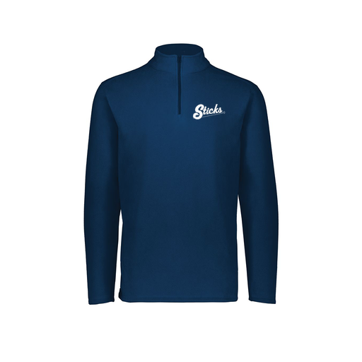 [6863.065.XS-LOGO1] Men's MicroFleece 1/4 Zip Pullover (Adult XS, Navy)