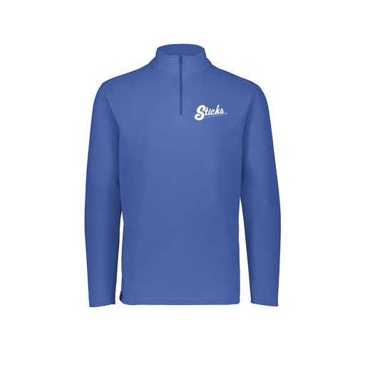 [6863.060.XS-LOGO1] Men's MicroFleece 1/4 Zip Pullover (Adult XS, Royal)