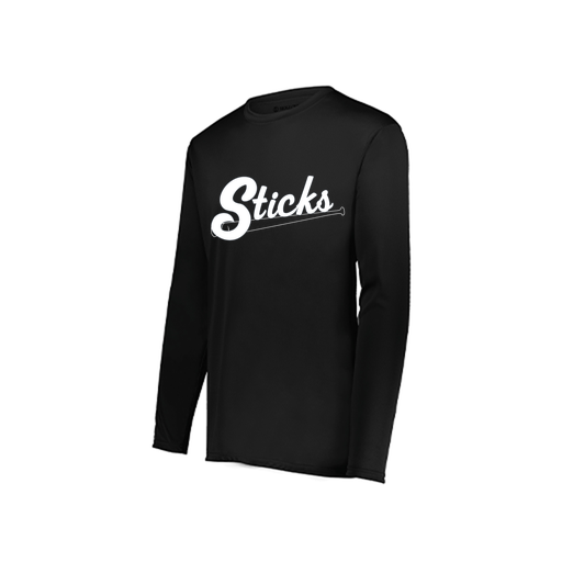 [222822.080.XS-LOGO1] Men's LS Smooth Sport Shirt (Adult XS, Black)