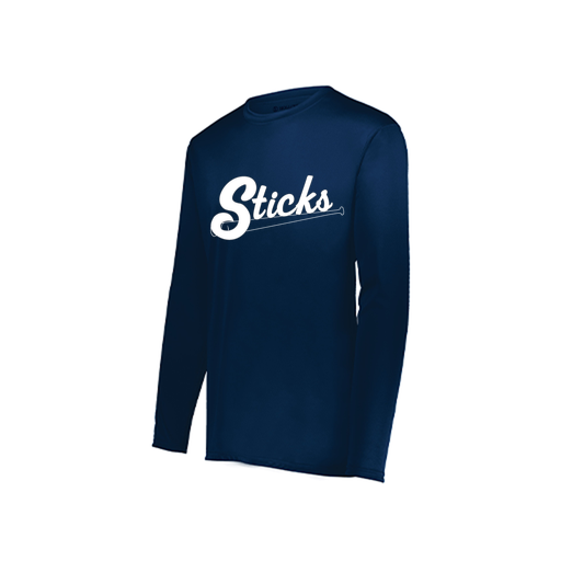 [222822.065.XS-LOGO1] Men's LS Smooth Sport Shirt (Adult XS, Navy)