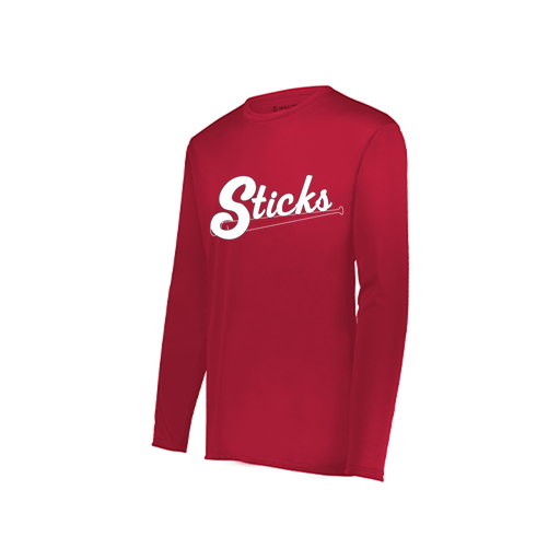 [222822.083.XS-LOGO1] Men's LS Smooth Sport Shirt (Adult XS, Red)