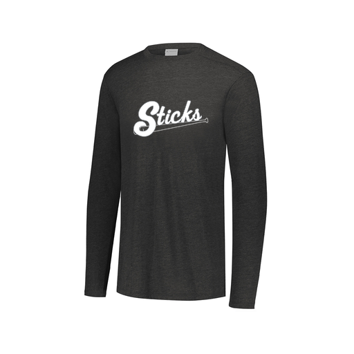 [FTLCUBBK-AXS-LOGO1] Decker Men's Tri-Blend T-Shirt - Long Sleeve (Adult XS, Black)