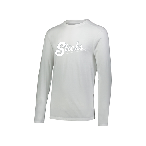 [FTLCUBWH-AXS-LOGO1] Decker Men's Tri-Blend T-Shirt - Long Sleeve (Adult XS, White)