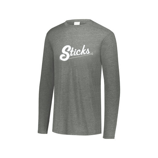 [FTLCUBGY-AXS-LOGO1] Decker Men's Tri-Blend T-Shirt - Long Sleeve (Adult XS, Gray)