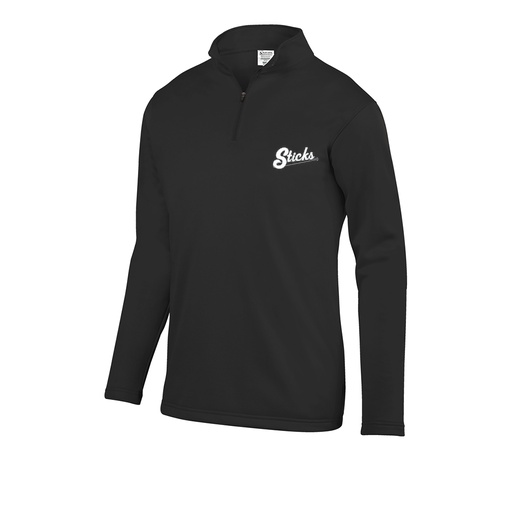 [DFW-FFQZ-BLK-AS-LOGO1] Men's FlexFleece 1/4 Zip (Adult S, Black)