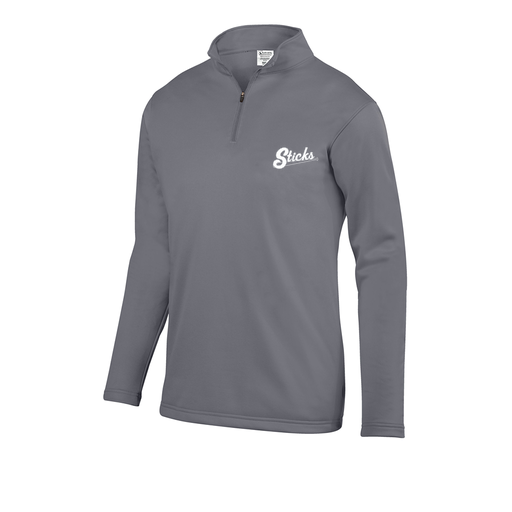 [DFW-FFQZ-GRY-AS-LOGO1] Men's FlexFleece 1/4 Zip (Adult S, Gray)