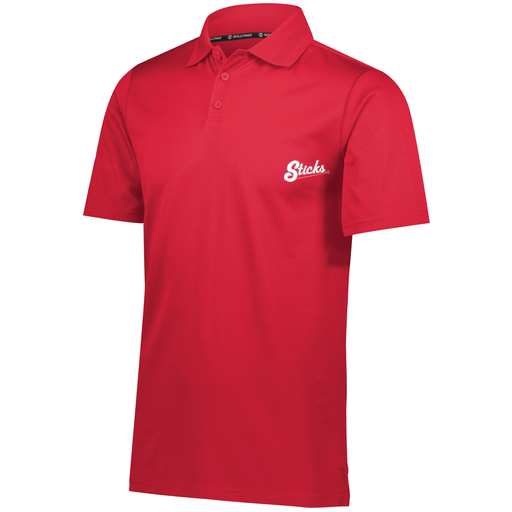 [222568.083.S-LOGO1] Men's Prism Polo (Adult S, Red)