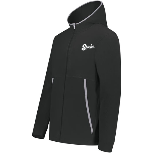 [6858.080.XS-LOGO1] Men's Chill Full Zip Fleece (Adult XS, Black)