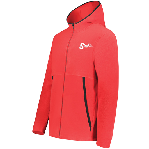 [6858.083.XS-LOGO1] Men's Chill Full Zip Fleece (Adult XS, Red)