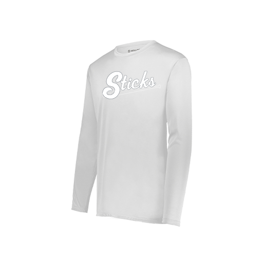 [222823.005.S-LOGO1] Youth LS Smooth Sport Shirt (Youth S, White)