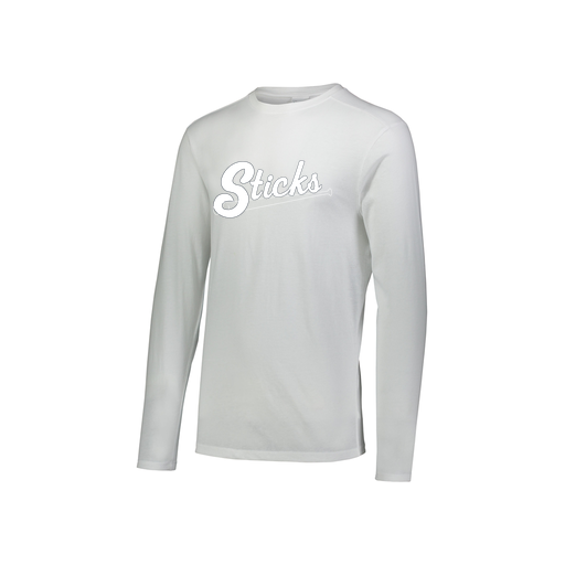 [FTLCUBWH-YS-LOGO1] Decker Youth Tri-Blend T-Shirt - Long Sleeve (Youth S, White)
