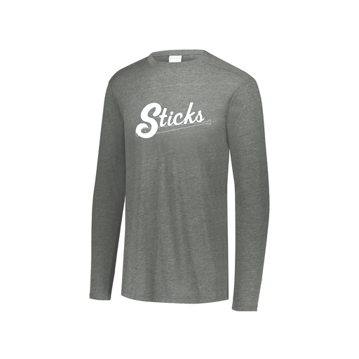 [FTLCUBGY-YS-LOGO1] Decker Youth Tri-Blend T-Shirt - Long Sleeve (Youth S, Gray)