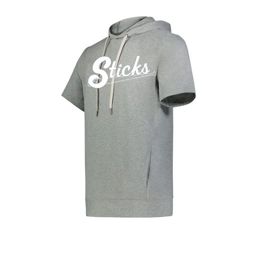 [222605-SIL-YS-LOGO1] YOUTH VENTURA SOFT KNIT SHORT SLEEVE HOODIE (Youth S, Silver)