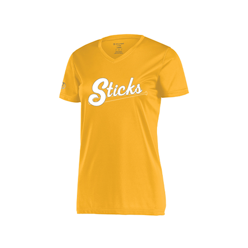 [222820.023.S-LOGO1] Ladies Movement Dri Fit Shirt (Female Adult S, Athletic Gold)