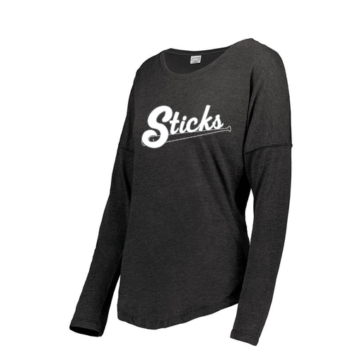 [FTLCUBBK-FAS-LOGO1] Decker Women's Tri-Blend T-Shirt - Long Sleeve (Female Adult S, Black)