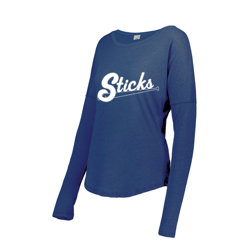[FTLCUBRY-FAS-LOGO1] Decker Women's Tri-Blend T-Shirt - Long Sleeve (Female Adult S, Royal)