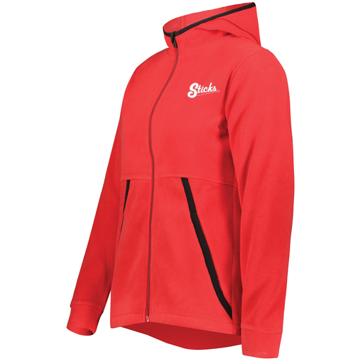 [6860.083.XS-LOGO1] Ladies Chill Full Zip Fleece (Female Adult XS, Red)