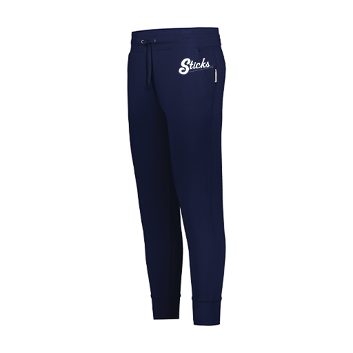 [222799.065.XS-LOGO1] LADIES VENTURA SOFT KNIT JOGGER (Female Adult XS, Navy)